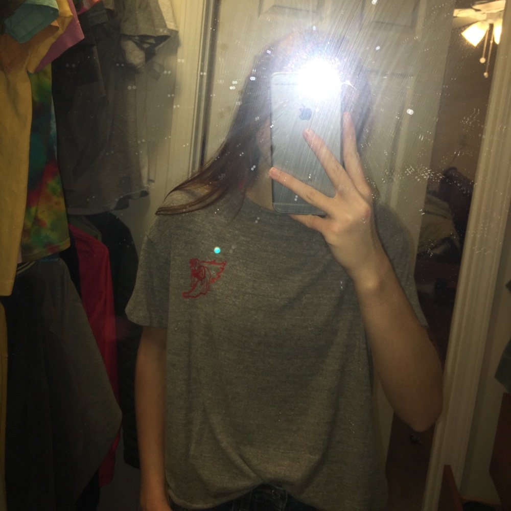 Vintage cropped Georgia bulldogs tee